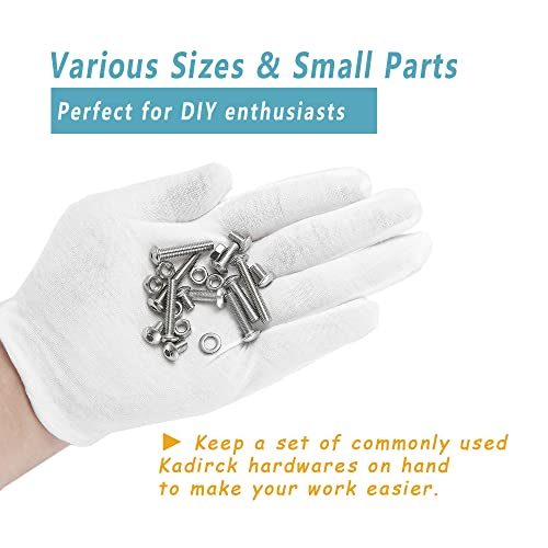 KADRICK 180PCS M5 Screw Kit,Hex Socket Button Head M5 Bolts 8mm-30mm | 304 Stainless Steel,M5 Screws Nuts Washers Kit with 1 Hex Allen Wrench - size: SS M5 180Pcs 10-30mm