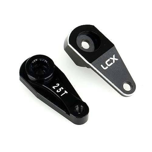 LCX Racing 1/10th RC Crawler Car CNC Machined Aluminum Alloy 25T Servo Horn Servo Arm for RC Car Axial RBX10 RYFT AXI03009 AXI03005, Upgrades Parts Accessories (25T) - size: 25T