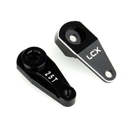 LCX Racing 1/10th RC Crawler Car CNC Machined Aluminum Alloy 25T Servo Horn Servo Arm for RC Car Axial RBX10 RYFT AXI03009 AXI03005, Upgrades Parts Accessories (25T) - size: 25T