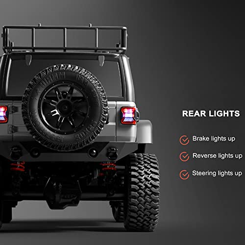 1/12 2.4Ghz Crawler RC Car, Full Scale Throttle/Steering,All Terrain Hobby 4WD Off Road Truck Vehicle Models RC Monster Vehicle Truck Crawler with LED Lights RTR for Adult 14+