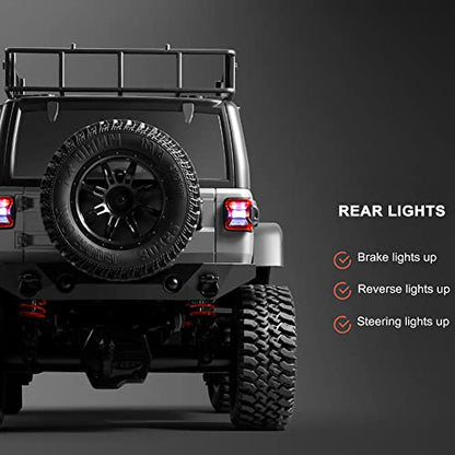 1/12 2.4Ghz Crawler RC Car, Full Scale Throttle/Steering,All Terrain Hobby 4WD Off Road Truck Vehicle Models RC Monster Vehicle Truck Crawler with LED Lights RTR for Adult 14+