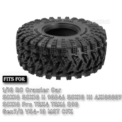 RC 1.9In Soft Rubber Wheel Tires for 1/10 RC Crawler Car SCX10 SCX10 II 90046 SCX10 III AXI03007 SCX10 Pro TRX4 TRX6 D90 Gen7/8 VS4-10 MST CFX,BRCatWPark 4Pcs Soft Rubber Wheel Tires-(C) - style: 4Pcs 1.9 Rubber Wheel - (C)