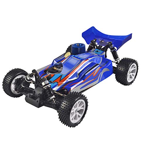 Helixsun VRX RH1006 1/10 Scale High-Speed 2.4GHz 4WD Nitro Off-Road RC Car (Equipped with Force.18 Engine) – Agile Steering, Smooth Riding Regardless of Terrain – RTF/R0080 - color: Blue White