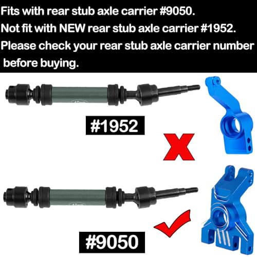 RC Upgrades Part for Stampede Slash Rustler JatO 4X4 VXL/BL-2s,RC #45 Steel CVD Drive Shafts,Harden Front Rear Driveshaft Axles Hops up(4PCS),Replace #9051#9052 Titanium - color: Titanium(4pcs)