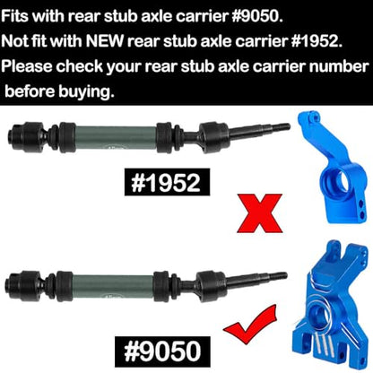 RC Upgrades Part for Stampede Slash Rustler JatO 4X4 VXL/BL-2s,RC #45 Steel CVD Drive Shafts,Harden Front Rear Driveshaft Axles Hops up(4PCS),Replace #9051#9052 Titanium - color: Titanium(4pcs)
