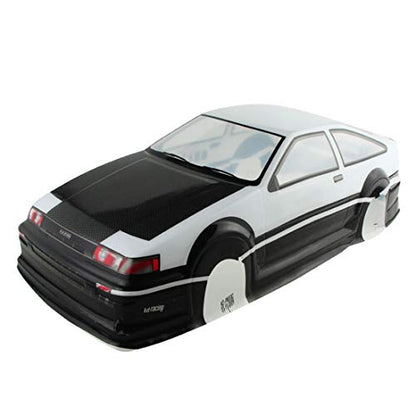Manrock 1/10 Scale RC Painted Drift Racing Touring Onroad Car Body Shell AE86 Black and White