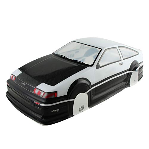 Manrock 1/10 Scale RC Painted Drift Racing Touring Onroad Car Body Shell AE86 Black and White