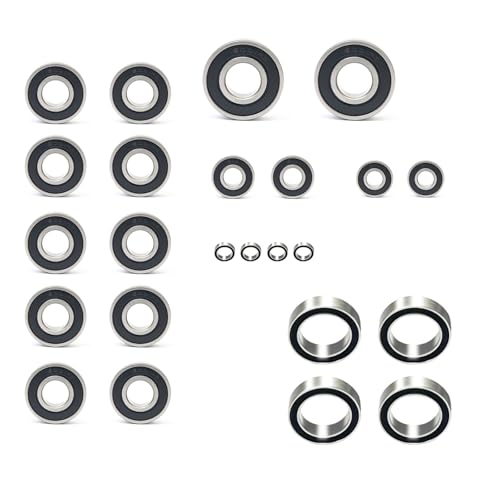 V6 Chassis Stainless Steel Bearing Kit for Arrma 6S 1/8 Notorious V6/Kraton | V6/Kraton EXB V6,Smooth Bearings Set RC Upgrades Replace Part,24PCS