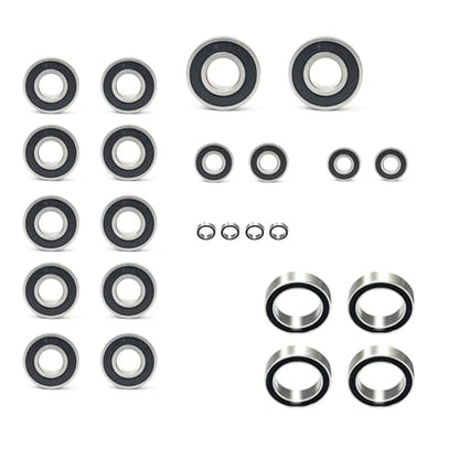V6 Chassis Stainless Steel Bearing Kit for Arrma 6S 1/8 Notorious V6/Kraton | V6/Kraton EXB V6,Smooth Bearings Set RC Upgrades Replace Part,24PCS