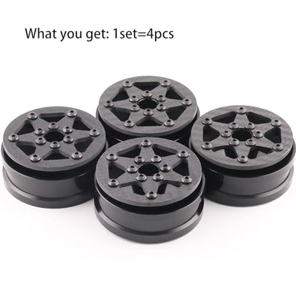 1.9" Aluminum Beadlock Wheel Rims 4PCS Carbon Fiber for 1/10 RC Crawler TRX4 Axial Capra SCX10 VS4-10 Gen8 Upgraded Carbon Fiber 1.9 Beadlock Wheel Rims - style: TXW-LG-B