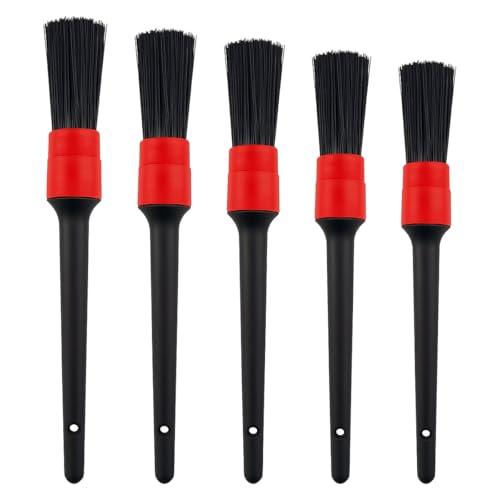 5PCS Car Detailing Brush Set, Ultra Soft Bristle No Scratch Vehicle Air Vent Dust Cleaning Brush, Automotive Interior Exterior Cleaner Tool Kit, Universal for Most Vehicles - size: 5PCS
