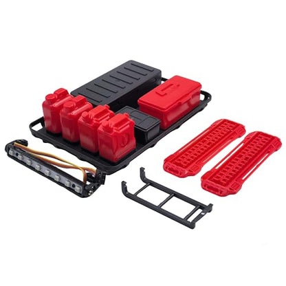 1:18 RC Roof Rack Upgrades Parts Accessories for 1/18 RC Crawler Car TRX4M FMS (Light & Roof Rack)