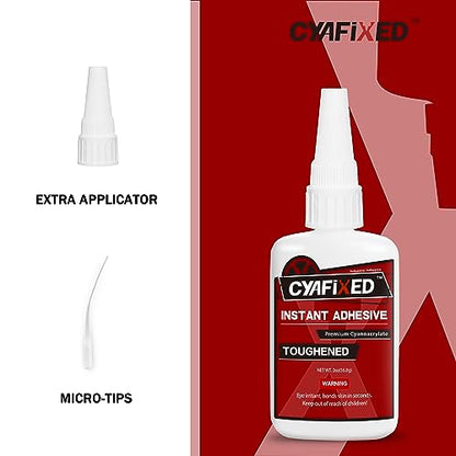 Toughened Super CA Glue, Professional Grade Cyanoacrylate Instant Adhesive, 2 oz. (56.8 Grams) - CA Glue for Rubber, Leather, Carbon Fiber, Speakers and Seals - size: 2 oz, style: Toughened