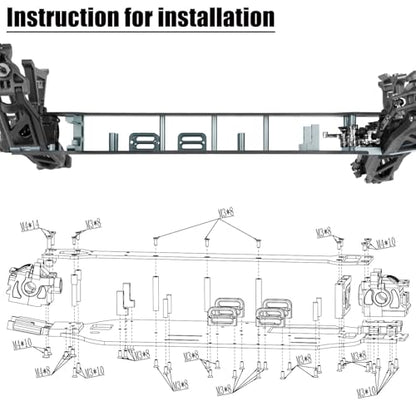 RC Upgrades Parts for 1/10 F0rd F15O Rapt0r R 101076-4,RC Carbon Fibre Chassis Protect Armor Skid Plate Guard Hops Up,Titanium - color: Titanium（for 1/10）
