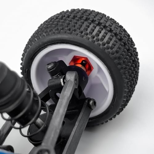4Pcs Aluminum Wheel Hex Hubs Adapter RC Hex Combiner, Red | Upgrade Parts, For Losi 1/24 Micro-B 2WD, RC Car Buggy - color: Red