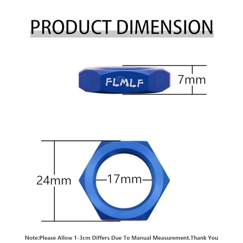 FLMLF 24mm RC Car Wheel Nuts 4-Piece Set (Blue) | for 1/5 HPI ROFUN BAHA ROVAN KM Baja 5B 5T 5SC Truck Parts - color: Blue