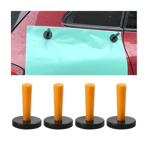 Zpana Car Wrap Magnet Holder, 4PCS Vehicle Window Tint Gripper for Sign Vinyl, Automotive Wrapping Crafts Sign Making Film Fix Aid Tool Set Accessories, Universal for SUV, Sedan, Truck (Orange) - color: Orange