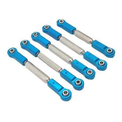RC Links Linkage Compatible with JLB J3 for Monster 1/10 RC Trucks Car Upgrade Part Steering Link Rod RC Car Part Durable Steering Linkage Tie Rod(Blue) - color: Blue