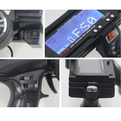FS-GT3B 2.4GHz 3 Channel RC Transmitter with FS-GR3E Receiver, AFHDS Digital Proportional Radio Control System for RC Cars, Trucks, Boats