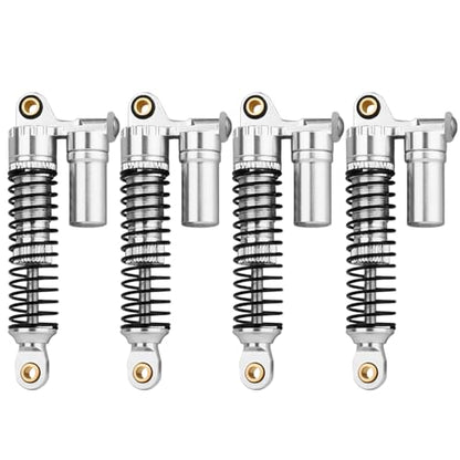 Aluminium 53mm/59mm/66mm/78mm Shocks- Long Threaded Shock Absorber Oil Damper for TRX4M 1/18 RC Crawler Upgrades (silver, 53mm)