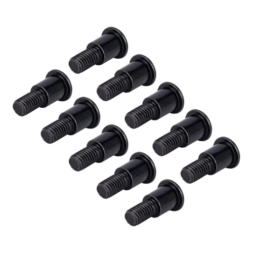 20PCS M3x4x10mm Hex Buttonhead Incision Kingpin Shoulder Screws for Axial SCX10 AR44 AR45 Capra Axle Vanquish F10 H10 Optic Axle (Black) - color: Black
