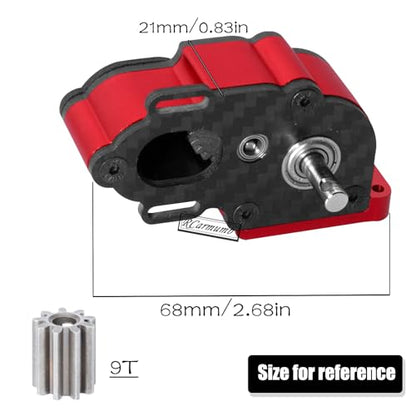 Center Transmission Gearbox Upgrades Part for 1/10 RC Crawler car Axial SCX10 SCX10 ii 90047 Wraith,Aluminum LCG Middle Transmission Gearbox Hops up,Red - color: Red(1 Pack)
