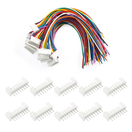 40Pcs Jst 2.0 Ph 8 Pin Connector Plug,Include 20pcs Mini 8 Pin Jst Ph2.0 Connector Plug Female with 150mm Cable Wire & 20pcs Male Micro Jst Ph2.0mm 8 Pin Connector Kit - size: Jst-2.0-Ph-8Pin-20pcs