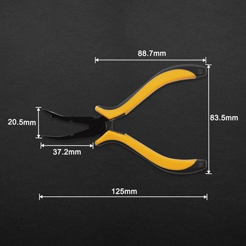 5" Micro RC Ball Link Pliers Model Repair Tool | Curved Tip Bent Head, Ball Link Clamp Tool for RC Vehicles Helicopter Airplane Car Repair
