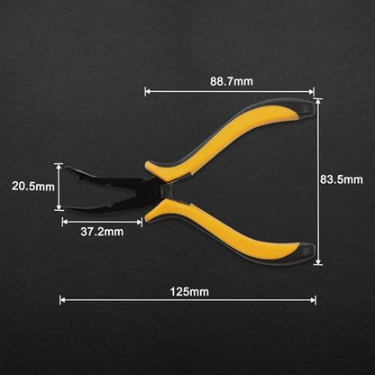 5" Micro RC Ball Link Pliers Model Repair Tool | Curved Tip Bent Head, Ball Link Clamp Tool for RC Vehicles Helicopter Airplane Car Repair