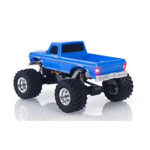 JABAILE 3602 1/36 4WD 2.4G Radio Controlled Off Road Vehicles Mini Crawler Car Lipo Battery Lights RTR RC Toys Model Gift Hobby Model - color: 3602-blue