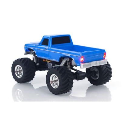 JABAILE 3602 1/36 4WD 2.4G Radio Controlled Off Road Vehicles Mini Crawler Car Lipo Battery Lights RTR RC Toys Model Gift Hobby Model - color: 3602-blue