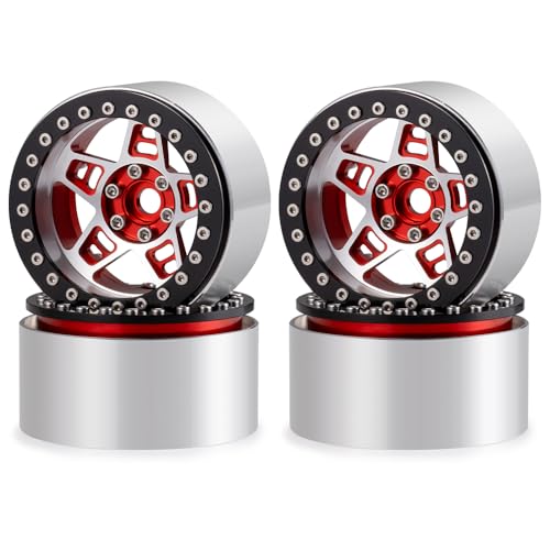 Aluminum 2.2" Beadlock Wheels Hubs 35mm for Axial SCX10,SCX10-II,SCX10-III,TRX4,Wraith,Gen8 1/10 RC Crawler Truck Car 4PCS