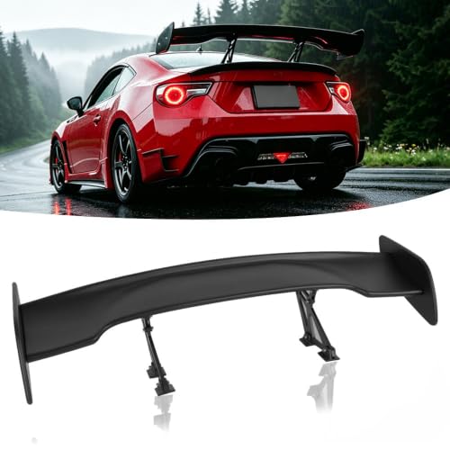 GT Universal Spoiler, Glossy Black 47Inch Adjustable Rear Trunk Wing, Lightweight ABS Car Spoiler GT Style - size: Glossy Black