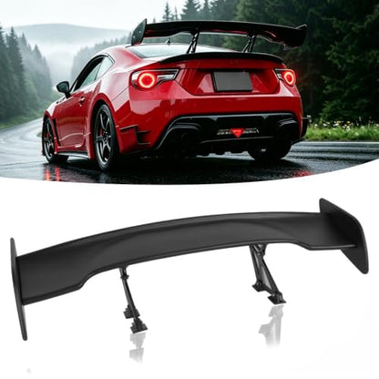 GT Universal Spoiler, Glossy Black 47Inch Adjustable Rear Trunk Wing, Lightweight ABS Car Spoiler GT Style - size: Glossy Black
