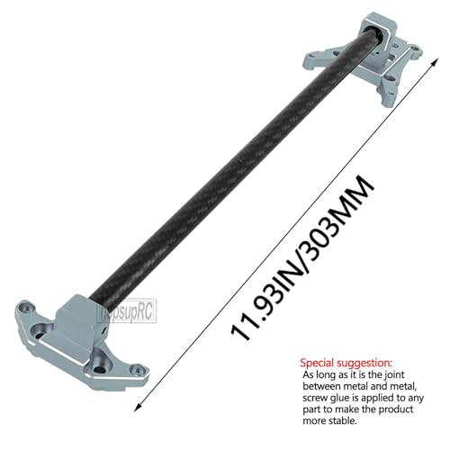 RC Carbon Fibre& Aluminum #6730 Chassis Brace Kit Upgrades Part for 1/10 Slash 4X4 LGG (VXL),Rustler 4WD (VXL) Heavy Duty Chassis Brace Hops Up.Titanium - color: Titanium ( for 1/10)