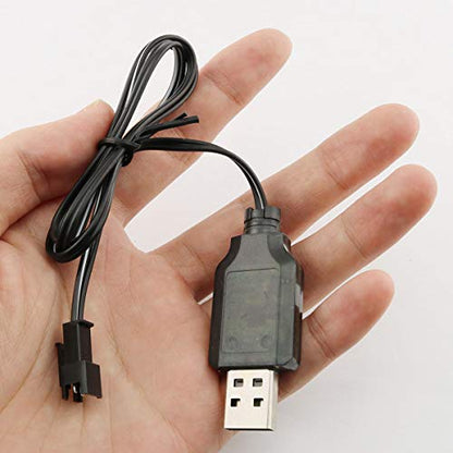 E-outstanding USB Power Charger Cable 7.2V 250mA Output USB Charging Charger Cable with SM 2P Plug for Ni-Cd Ni-MH Battery