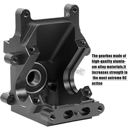 Aluminum Gearbox Case gears with 42T&15T Upgrades Part for 1/8 Karton Outcast Typhon 6S,1/7 Mojave Limitless 6S,Wave Box Gearbox Hops Up,Black