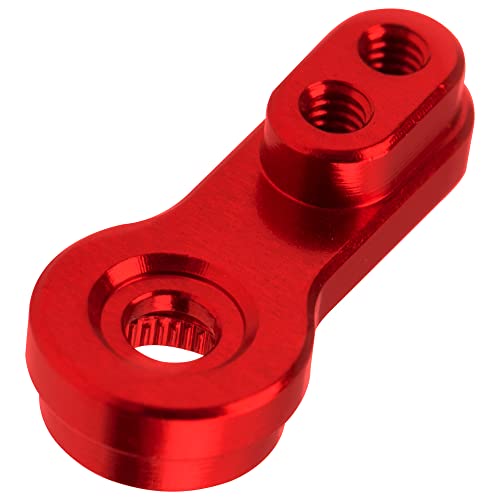 2Pcs ShareGoo Aluminum FCX24 Servo Arms RC Steering Servo Horn Compatible with FMS FCX24 1/24 RC Car (Red) - color: Red