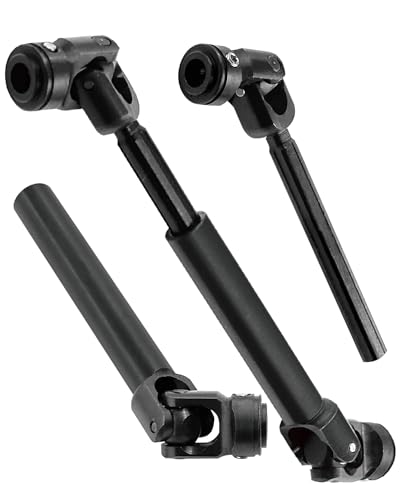 Universal Drive Shaft(95-137MM) Upgrades Part for 1/10 SCX10 II Red cat D90 Gen7/Pro GEN8 RC 4WD,Harden Steel #45 RC Driveshafts,2PCS,Black - size: 95-137mm(2pcs)