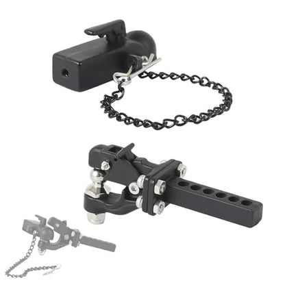 AMK 1/10 Scale RC Trailer Hitch Tow Hook, RC Trailer Hitch Receiver for RC Crawler Redcat GEN 8 Scout II CC01 TF2 TRX4 Axial SCX10 90046 (Complete Set) - color: Complete Set