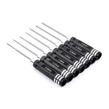 YoungRC RC Screwdriver Tools Kit 7pcs Hex Screw Driver Set for RC Models | 0.9mm 1.27mm 1.3mm 1.5mm 2.0mm 2.5mm 3.0mm