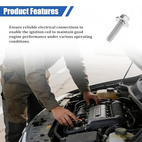 4PCS M6 x 20mm Car Mounting Bolt Screws Kit, OEM#W706175S43 | 304 stainless steel construction, replacement screw design, compatible with F-600 super duty E-350, car accessories - size: M6*20
