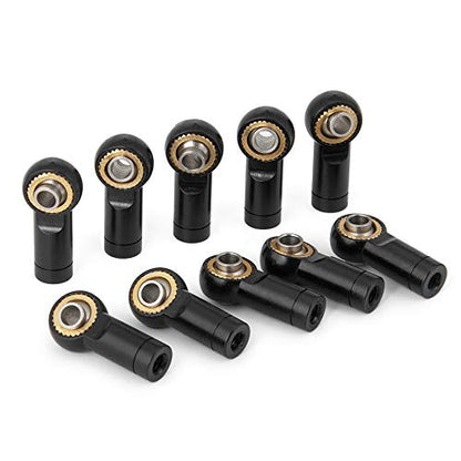 M3 Metal Tie Rod End Ball Joint Link Ball Head Holder, M3 Black | For 1/10 Axial SCX10 90046 90047 TRX4, RC Crawler Car, Parts - color: M3 Black
