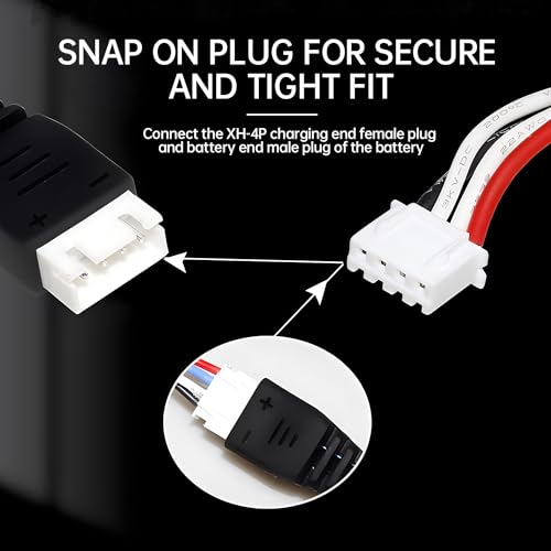3S 11.1V 2A USB Fast Charging Cable for RC Cars, Drones, Car Models, RC Boats, Air Gun Toys Battery Charger with Overcharge Protection Overvoltage Protection LED Display