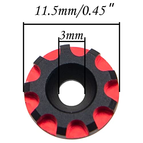 4Pack Vgoohobby Universal Rear Wing Buttons Gasket Compatible with Arrma Traxxas HPI HSP Redcat Axial Tamiya 1/10 RC Off Road Buggy Racing Car (Red) - color: Red