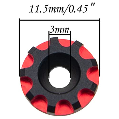 4Pack Vgoohobby Universal Rear Wing Buttons Gasket Compatible with Arrma Traxxas HPI HSP Redcat Axial Tamiya 1/10 RC Off Road Buggy Racing Car (Red) - color: Red