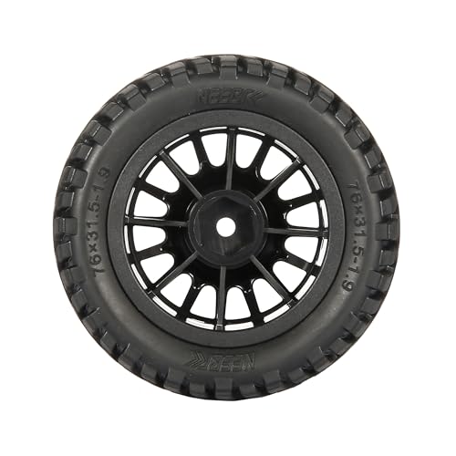 4PCS 76mm/2.99inch RC Rally Car Tyres 12mm Hex Hub Rubber Tires & Plastic Wheel Rims for 1/16 1/14 1/12 1/10 RC Off Road Buggy On-Road Touring Car (Wheel Rims*B and Tires)(NOT Glued) - size: B