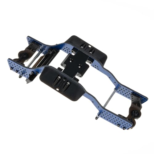 Carbon Fiber Chassis Kit for SCX24, 7° Angled Skid, LCG Chassis Kit for Axial SCX24 C10, JLU, Bronco, Deadbolt, Blue - color: Blue