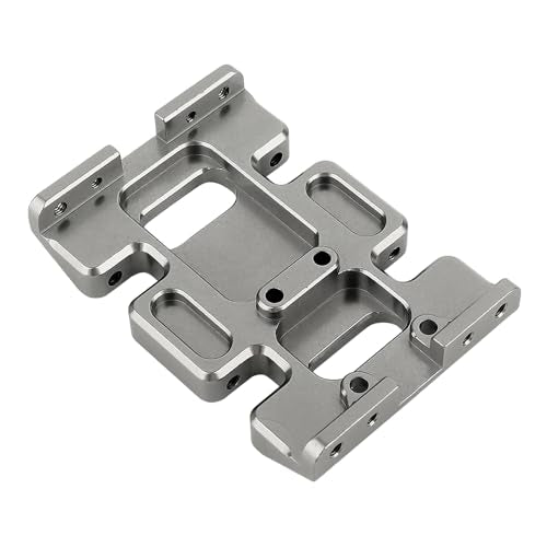 CNC Aluminum Center Frame Brace Transmission Skid Plate Gearbox Mount for AXIAL SCX10 1/10 RC Rock Crawler Upgrade Parts (Titanium -2) - color: Titanium -2
