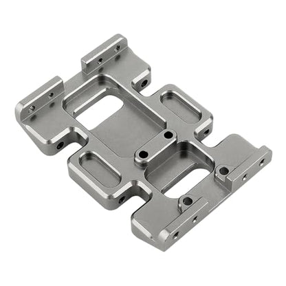 CNC Aluminum Center Frame Brace Transmission Skid Plate Gearbox Mount for AXIAL SCX10 1/10 RC Rock Crawler Upgrade Parts (Titanium -2) - color: Titanium -2